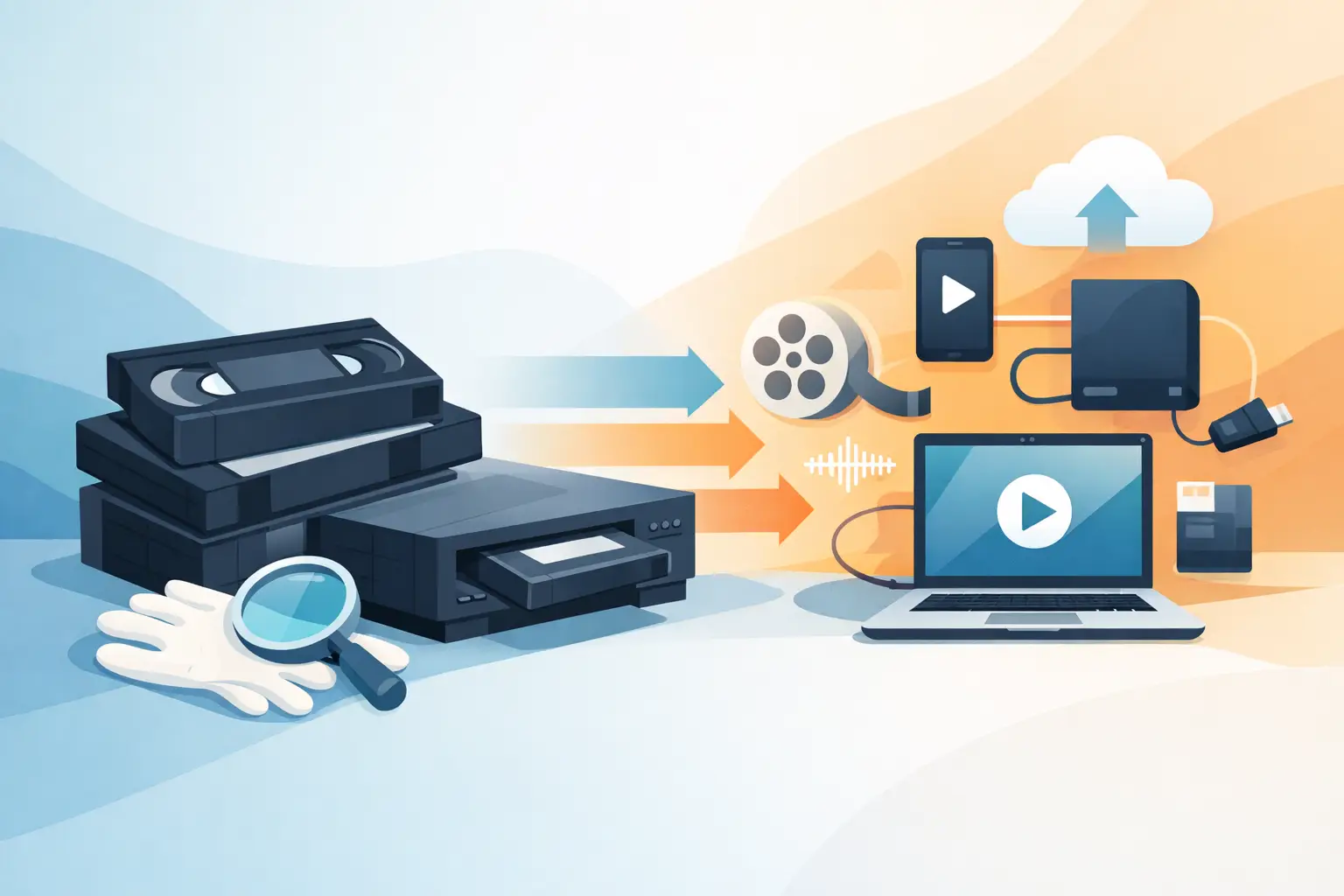 Video cassettes prepared for safe digitisation